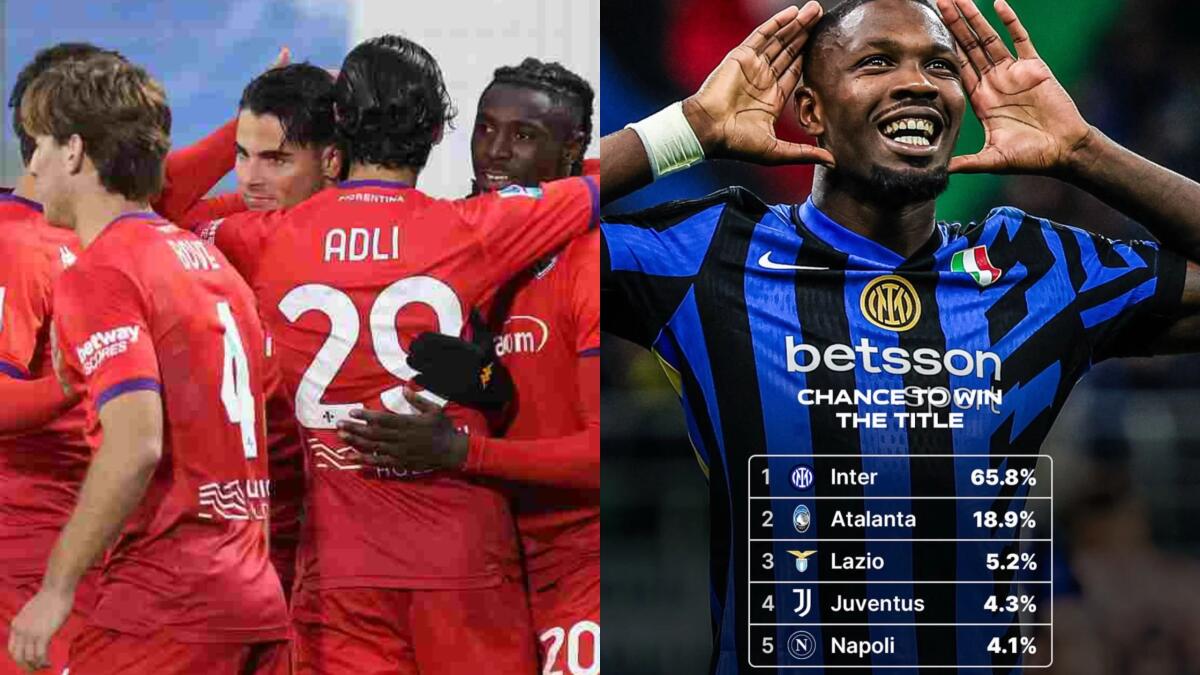 Opta taglia fuori la Fiorentina, nessuna possibilità di vincere lo scudetto. Inter al primo posto, Lazio al terzo - 