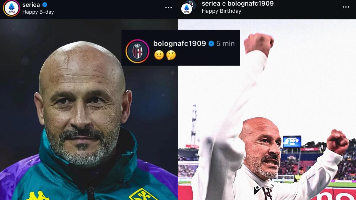 La Serie A posta una foto di Italiano alla Fiorentina per il suo compleanno. Il Bologna insorge, tifosi furiosi - 