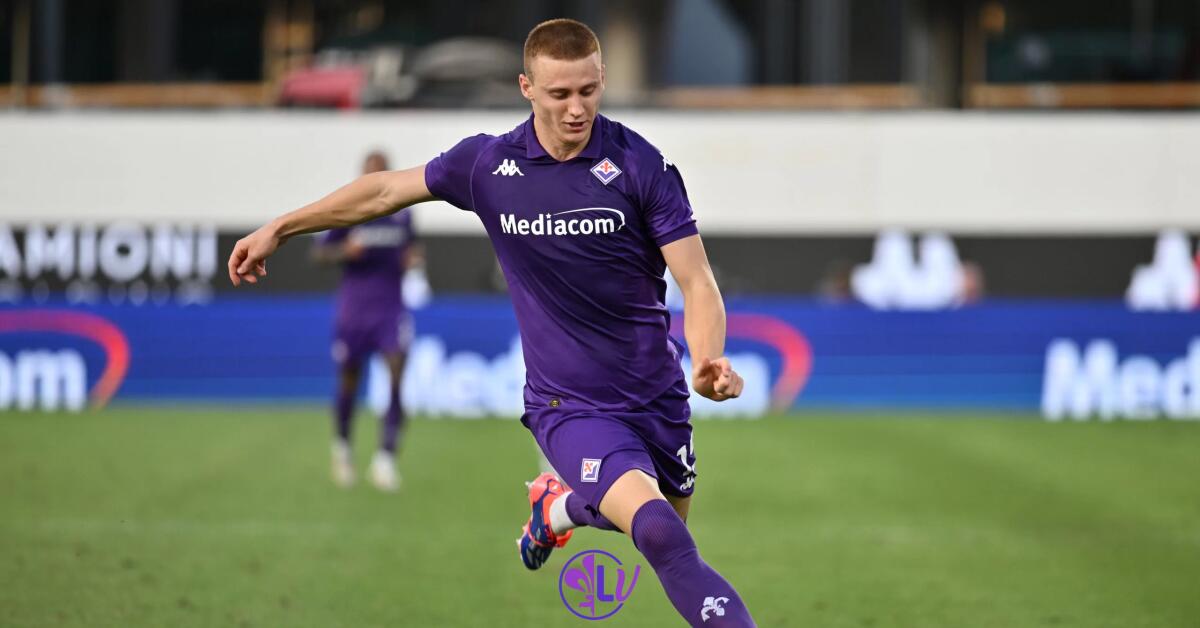 Comuzzo: "Partita importante, non ci poniamo limiti. Emozionante il coro per Bove, la vittoria va a lui" - Firenze, Stadio Artemio Franchi, 25.08.2024, Fiorentina-Venezia, foto Lisa Guglielmi. Copyright Labaroviola.com