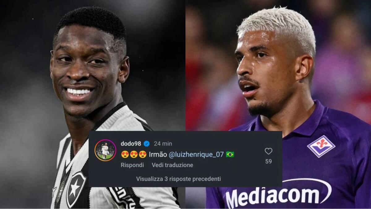 Voci su offerta per Luiz Henrique e Dodò lo chiama alla Fiorentina? Il commento sotto un post: "Fratello" - 