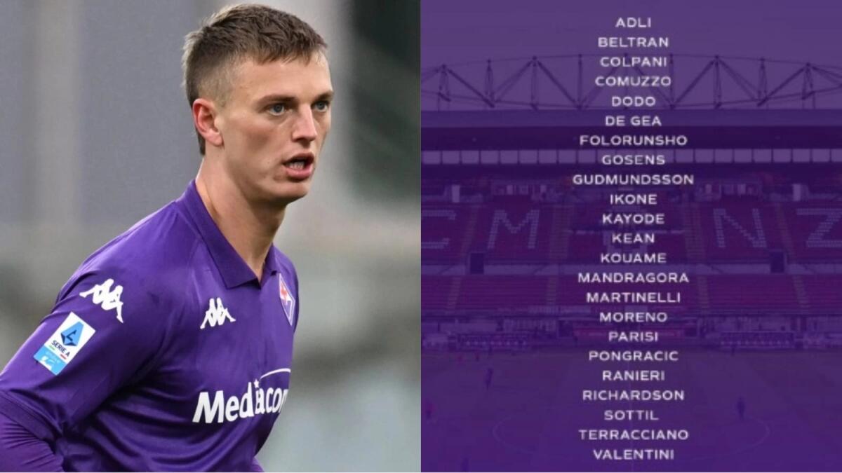 I convocati della Fiorentina per il Monza: Cataldi non ce la fa, c'è Folorunsho. Ok Gudmundsson - 