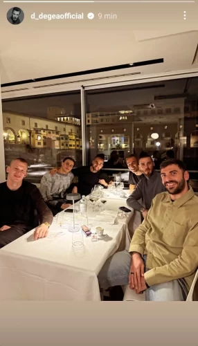 De Gea paga la scommessa e porta a cena tutti i portieri e i preparatori per il clean sheet di Martinelli