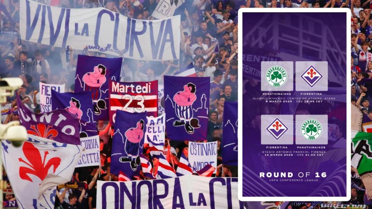 Fiorentina-Panathinaikos: andata ad Atene il 6 marzo alle 18:45. Ritorno a Firenze il 13 marzo alle 21:00 - 