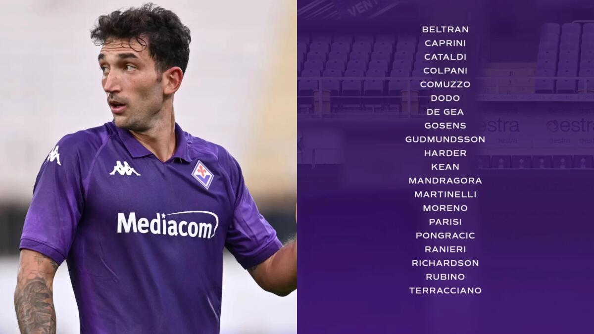 Convocati Fiorentina: Cataldi e Colpani recuperano, Adli è out. Presenti anche Caprini, Harder e Rubino - 
