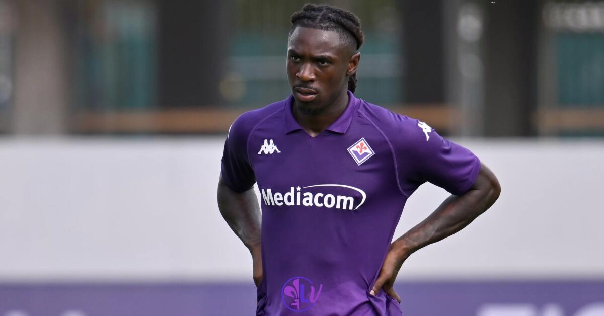 Report della Fiorentina: "Trauma cranico per Kean. Il calciatore è in ospedale per accertamenti" - Firenze, Stadio Artemio Franchi, 22.09.2024, Fiorentina-Lazio, foto Lisa Guglielmi. Copyright Labaroviola.com