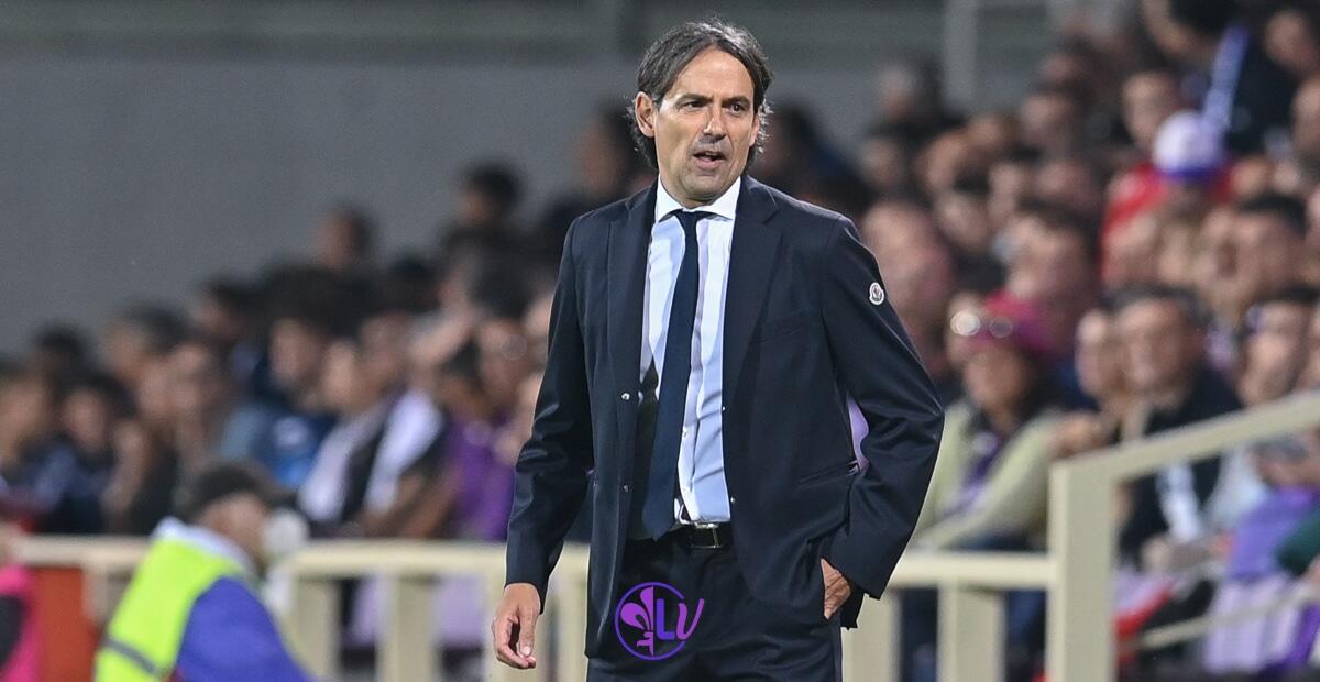 Inzaghi: "La data del recupero con la Fiorentina ci congestiona il calendario, non possiamo allenarci" - Firenze, stadio A.Franchi, 22.10.2022, Fiorentina-Inter, foto Lisa Guglielmi. Copyright Labaroviola.com