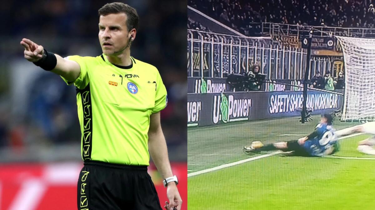 L'AIA non considera un errore clamoroso quello di La Penna sull'1-0 quindi non verrà sospeso - 