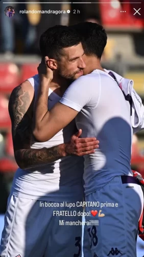 Mandragora saluta Biraghi: "In bocca al lupo capitano prima e fratello dopo, mi mancherai"