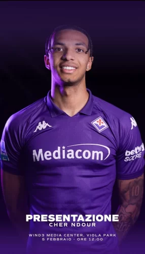 Arriva Cher Ndour alla Fiorentina, domani alle ore 12:00 la presentazione ufficiale