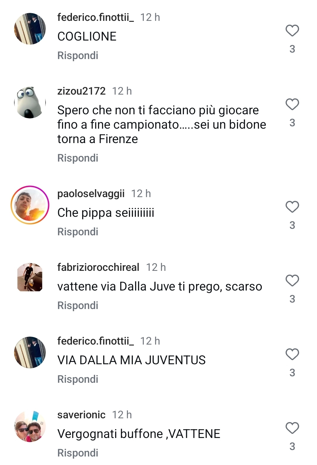 Insulti razzisti, offese e minacce di morte a Vlahovic dai tifosi della Juventus: "Bidone torna a Firenze"