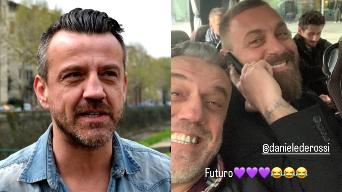 Flachi scherza con De Rossi, posta una foto con lui e scrive: "Futuro" con i cuori viola - 