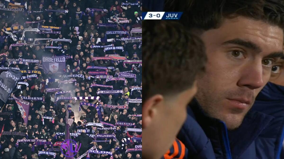 Lo stadio inizia a cantare: "Thiago Motta mettici anche Vlahovic". E la regia lo inquadra in panchina - 