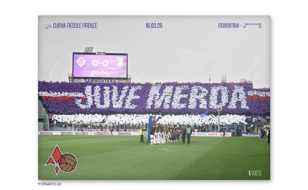 In vendita il poster a tiratura limitata della coreografia della Fiesole contro la Juventus, costa 10 euro - 