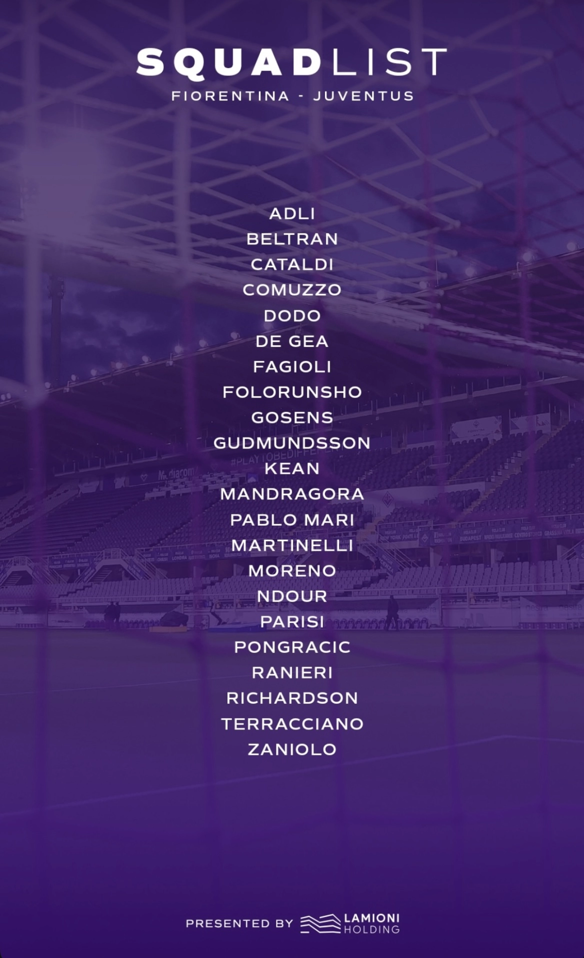 Convocati Fiorentina: Colpani unico assente, tornano Ndour e Pablo Marì dopo la Conference