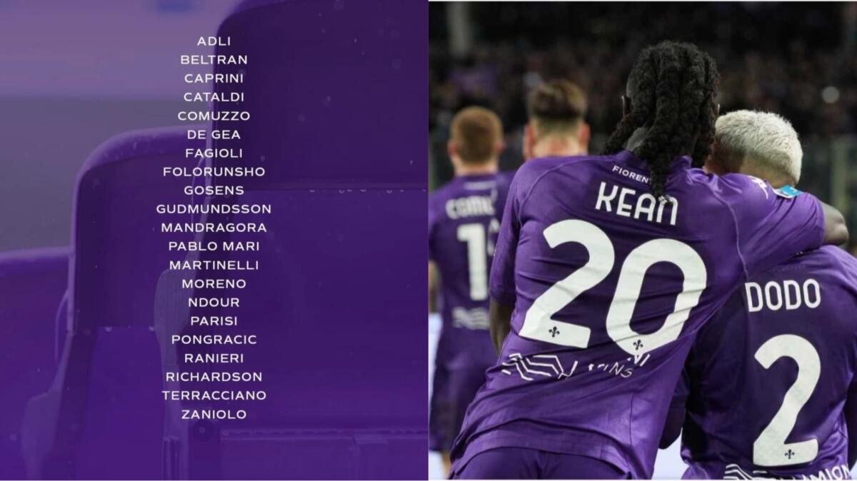 Convocati della Fiorentina: Non ci sono sorprese, assenti Kean e Dodo oltre al lungodegente Colpani - 