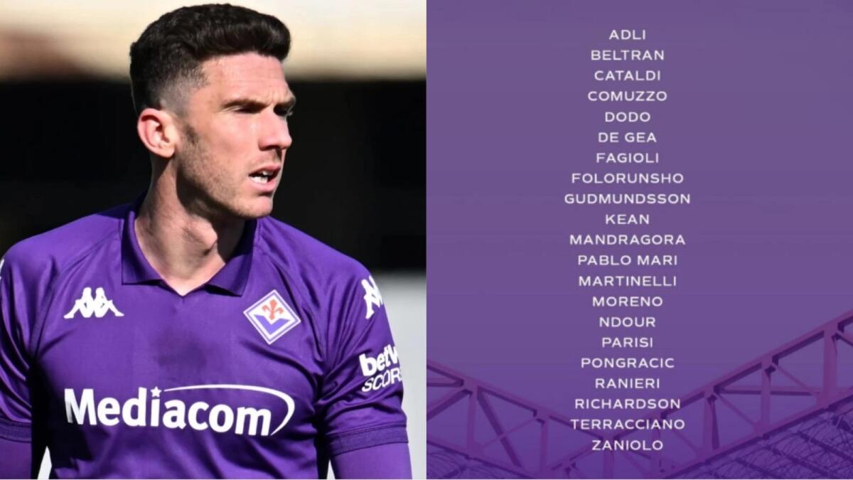 I convocati della Fiorentina per il Milan: non recupera Gosens, ancora fuori Colpani - 