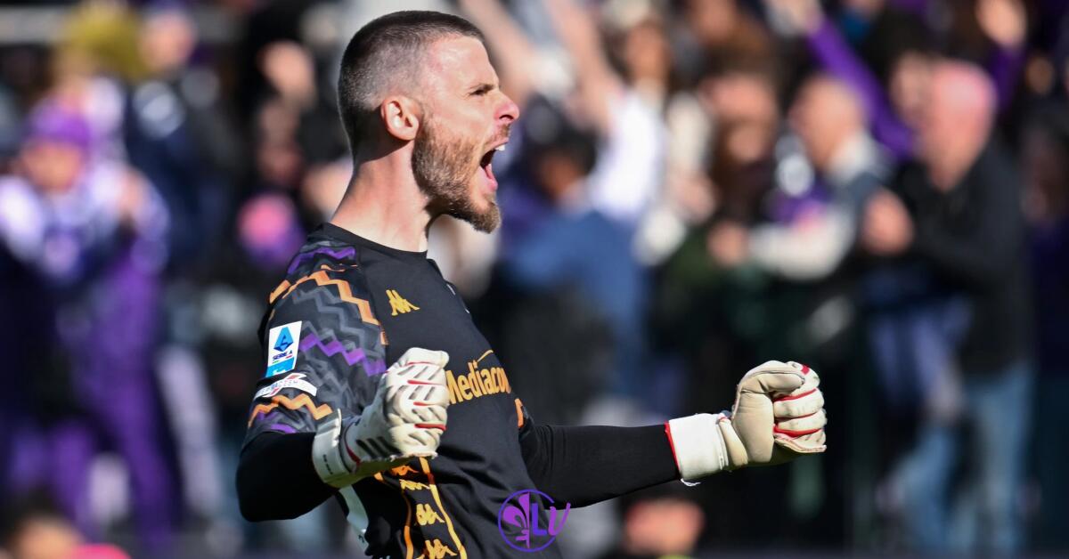 Moretto: "La Fiorentina ha comunicato il rinnovo a De Gea fino al 2026. Re David resterà a Firenze" - Firenze, Stadio Artemio Franchi, 30.03.2025, Fiorentina-Atalanta, foto Lisa Guglielmi. Copyright Labaroviola.com
