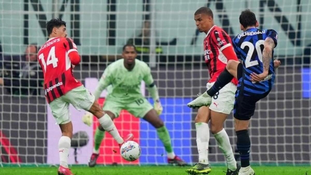 Coppa Italia: Chalanoglu riprende il Milan, il derby d'andata finisce in parità, 1-1 - 