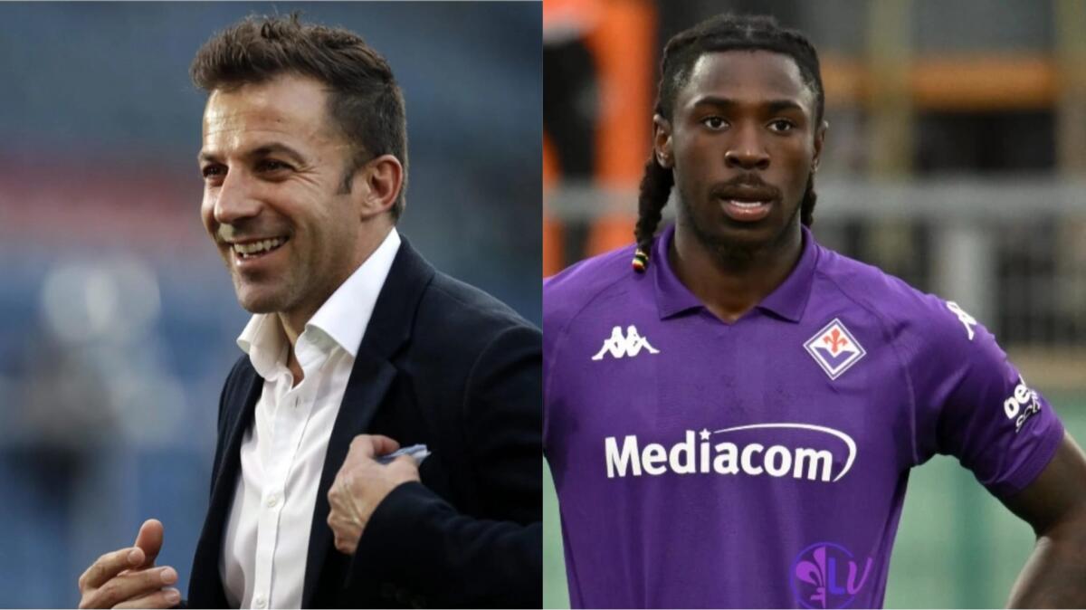 Del Piero: "Nella testa di Kean c'è la volontà di restare alla Fiorentina, in viola sta benissimo" - 