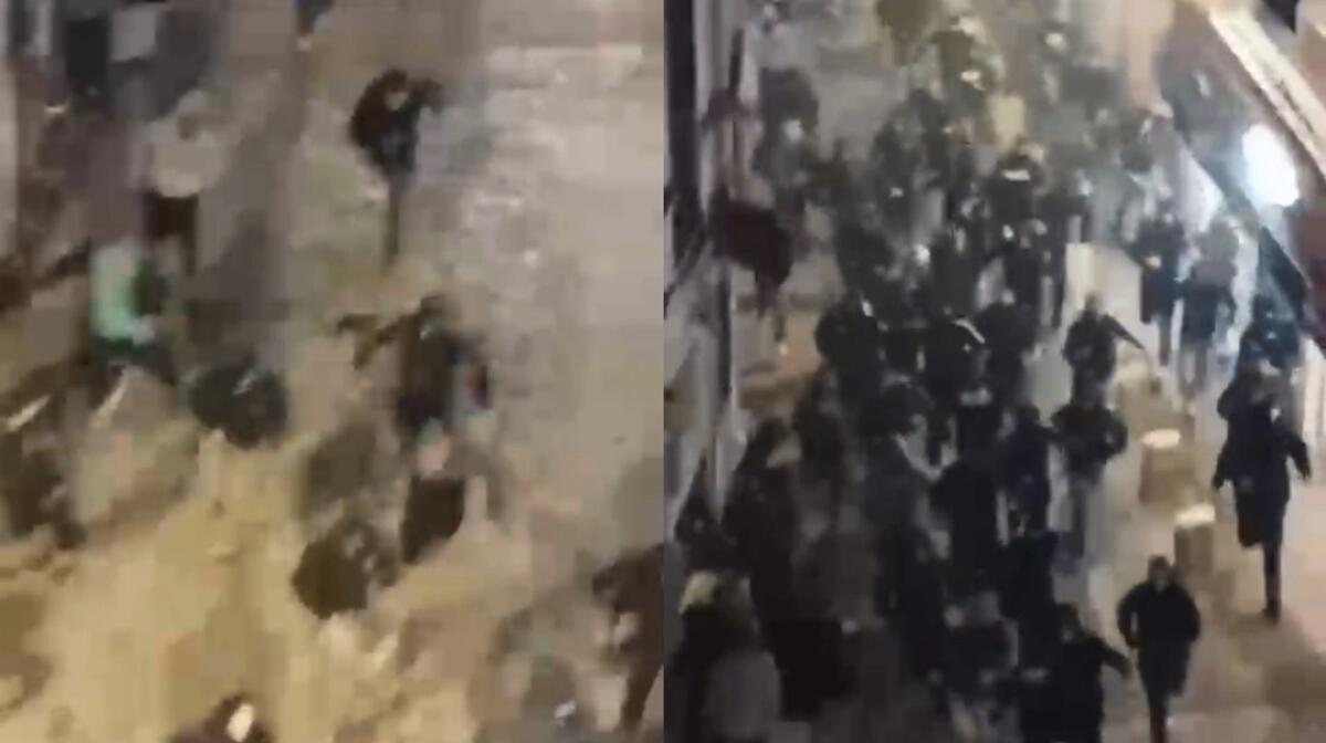 Tifosi della Fiorentina attaccati dagli ultras del Betis. Agguato a sorpresa. Poi sono scappati via. Il video - 