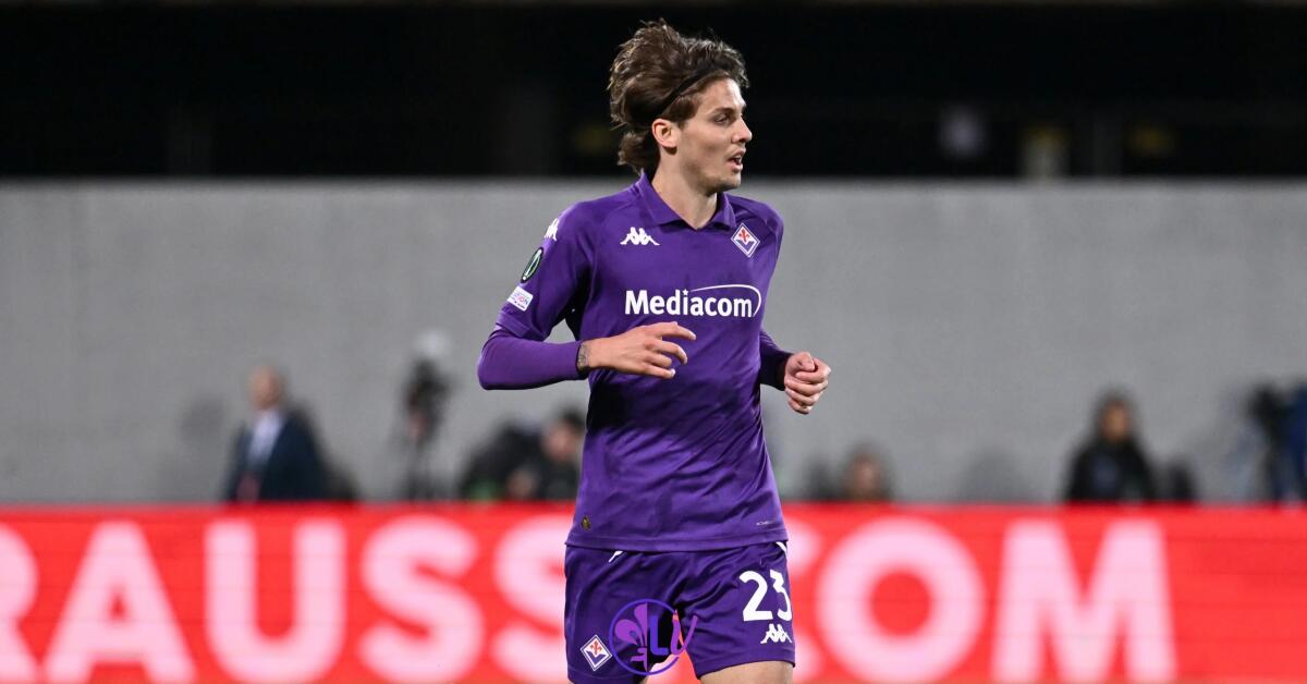 La Gazzetta dello Sport riporta: "L'avventura in viola di Colpani potrebbe allungarsi, la società stima molto il ragazzo" - Firenze, Stadio Artemio Franchi, 08.05.2025, Fiorentina-Betis, foto Lisa Guglielmi. Copyright Labaroviola.com