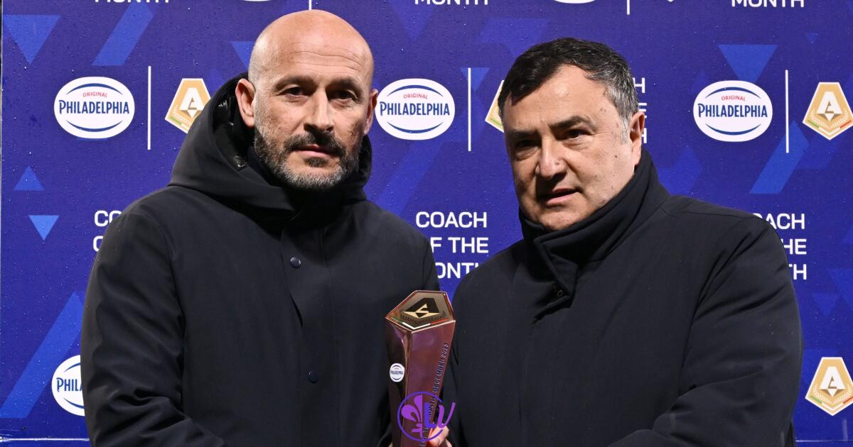 Peter Barone celebra Italiano: "Fino all'ultima goccia di sudore, poi il verdetto lo darà il campo" - Firenze, Stadio Artemio Franchi, 14.01.2024, Fiorentina-Udinese, foto Lisa Guglielmi. Copyright Labaroviola.com