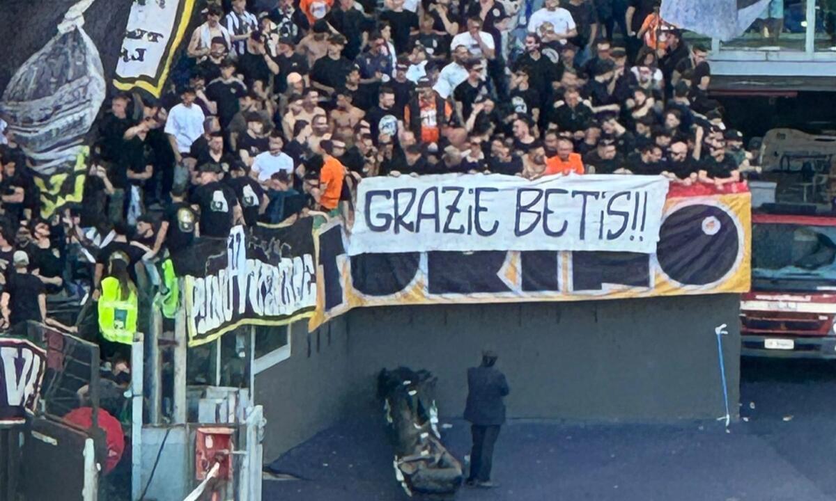 Alla faccia della rivalità con la Fiorentina non sentita: i tifosi della Juve ringraziano il Betis. Lo striscione - 