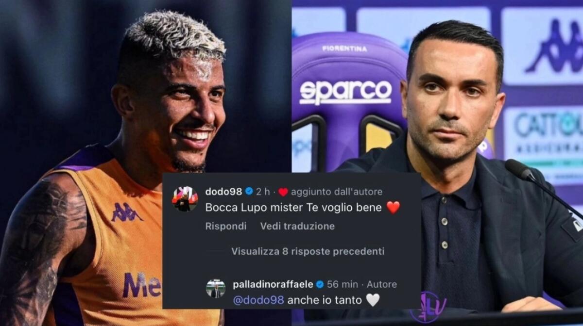 Siparietto Dodò-Palladino: "In bocca al lupo mister, ti voglio bene". La risposta: "Anche io tanto" - 