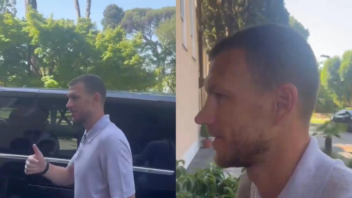 Dzeko è a Villa Stuart per le visite mediche, poi firmerà il contratto che lo legherà alla Fiorentina - 