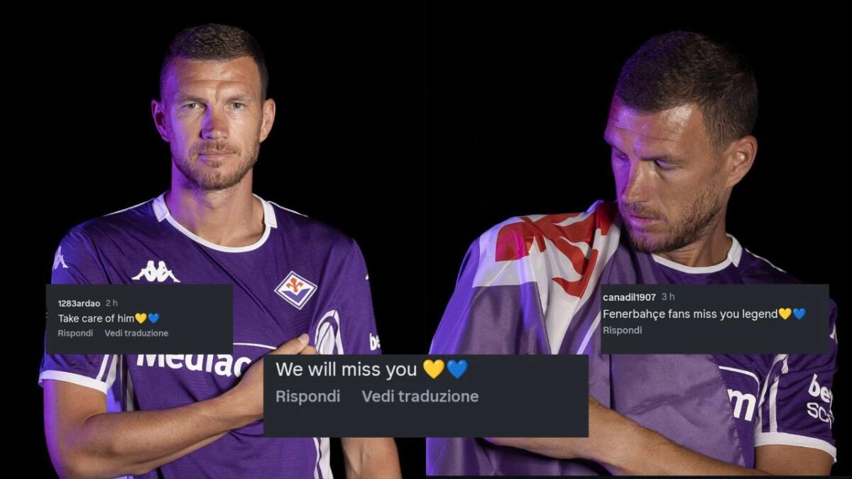 La Fiorentina annuncia Dzeko e...I tifosi del Fenerbahce invadono di commenti il post: "Ci mancherai" - 