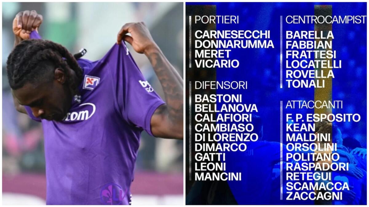 Convocati Italia di Gattuso: Della Fiorentina c'è solo Kean, assenti Comuzzo e Fagioli - 