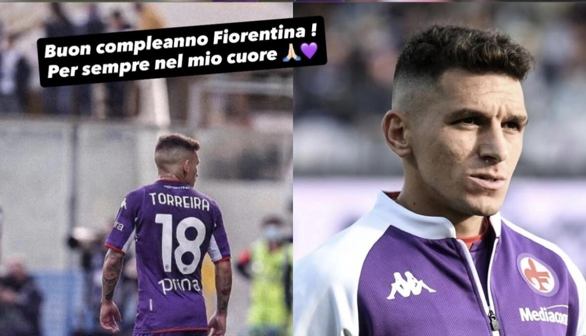 Torreira non dimentica Firenze: "Buon compleanno Fiorentina, sarai sempre nel mio cuore" - 