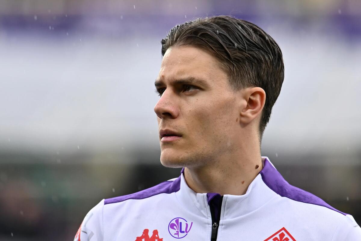 Fagioli: "Mi sono ambientato subito a Firenze e non me lo aspettavo perchè venivo dalla Juventus" - Firenze, Stadio Artemio Franchi, 13.04.2025, Fiorentina-Parma, foto Lisa Guglielmi. Copyright Labaroviola.com