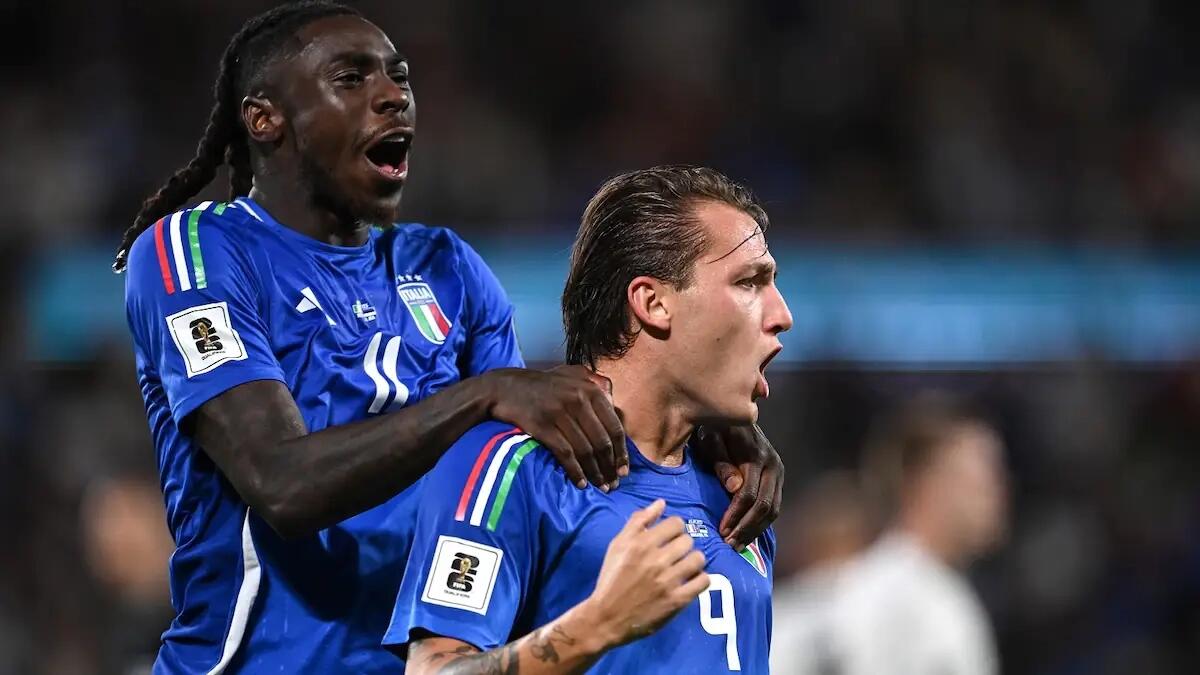 L'Italia travolge l'Estonia, protagonista assoluta la coppia "pesante" Kean-Retegui - 