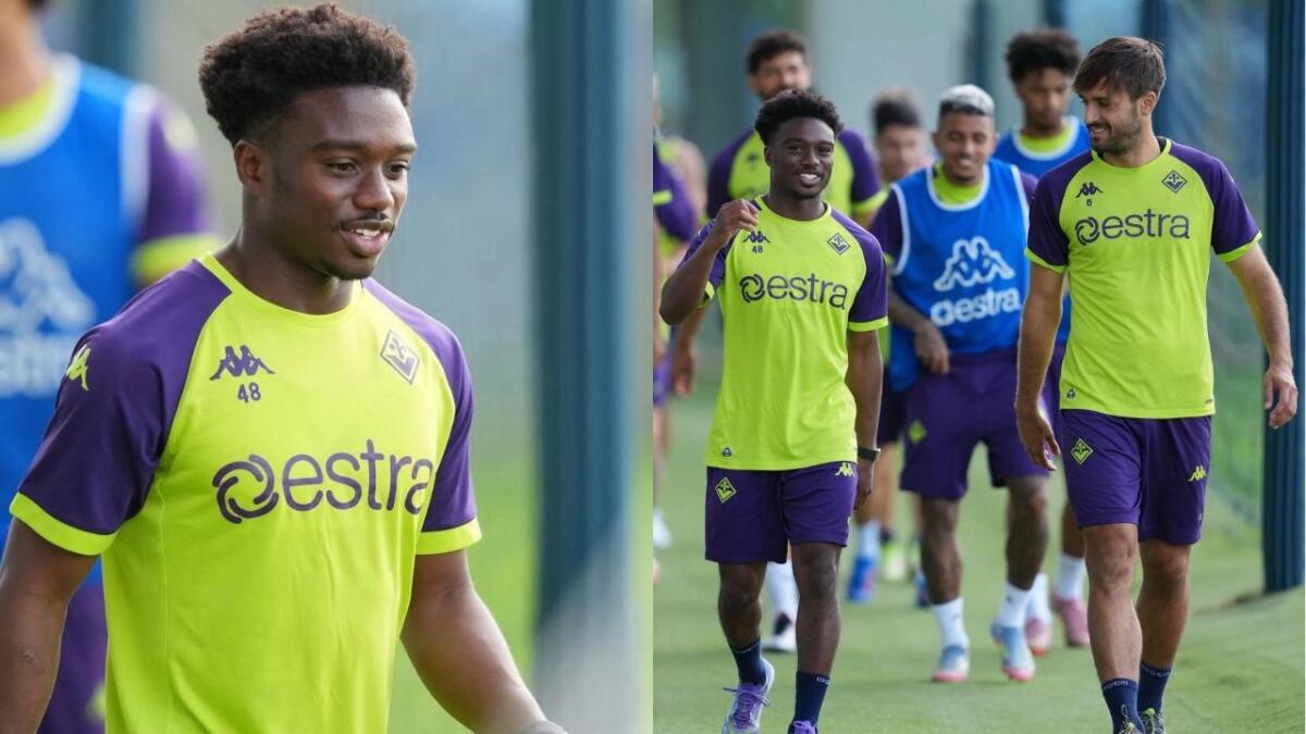 Lamptey al Viola Park per il primo allenamento con i compagni dopo la convocazione col Ghana - 