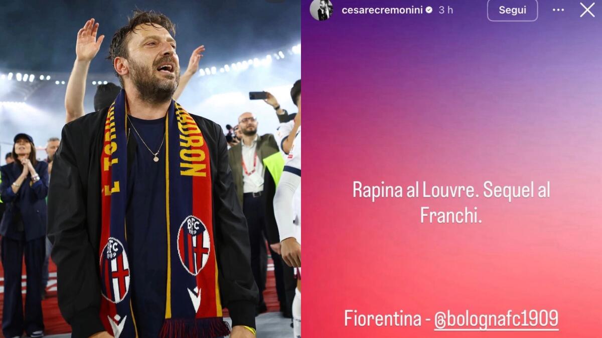 Fiorentina-Bologna, Cremonini scatenato sui social: “Rapina al Louvre. Sequel al Franchi” - 
