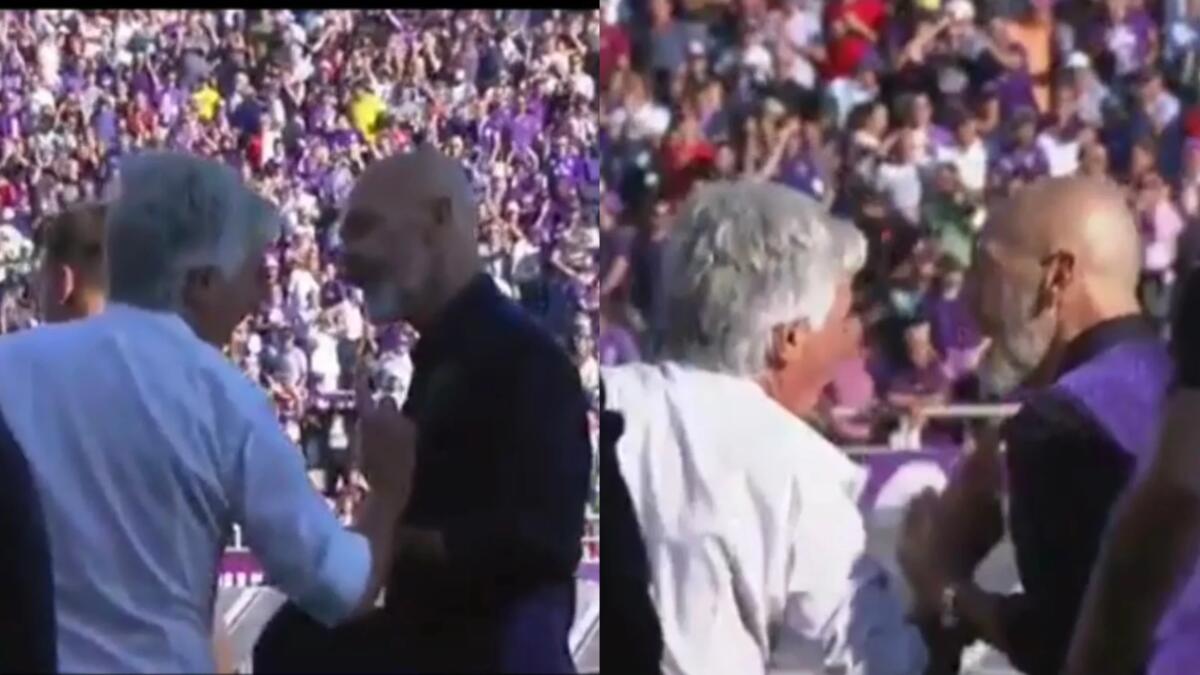 Quando Gasperini furioso per il rigore su Chiesa spinse Pioli a partita finita, finì 2-0 per la Fiorentina - 