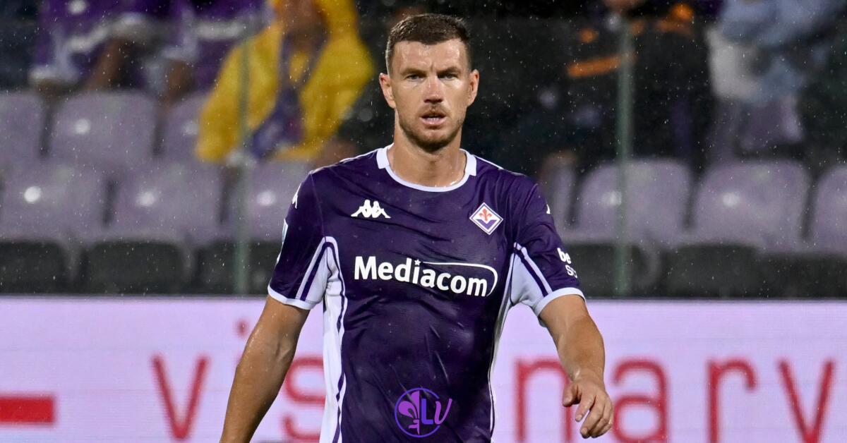 Dzeko è il grande ex di Fiorentina-Roma: con i giallorossi 119 reti in 260 presenze in 6 anni - Firenze, Stadio Franchi, 17.09.2025, Fiorentina-Napoli, foto Lisa Guglielmi. Copyright Labaroviola.com