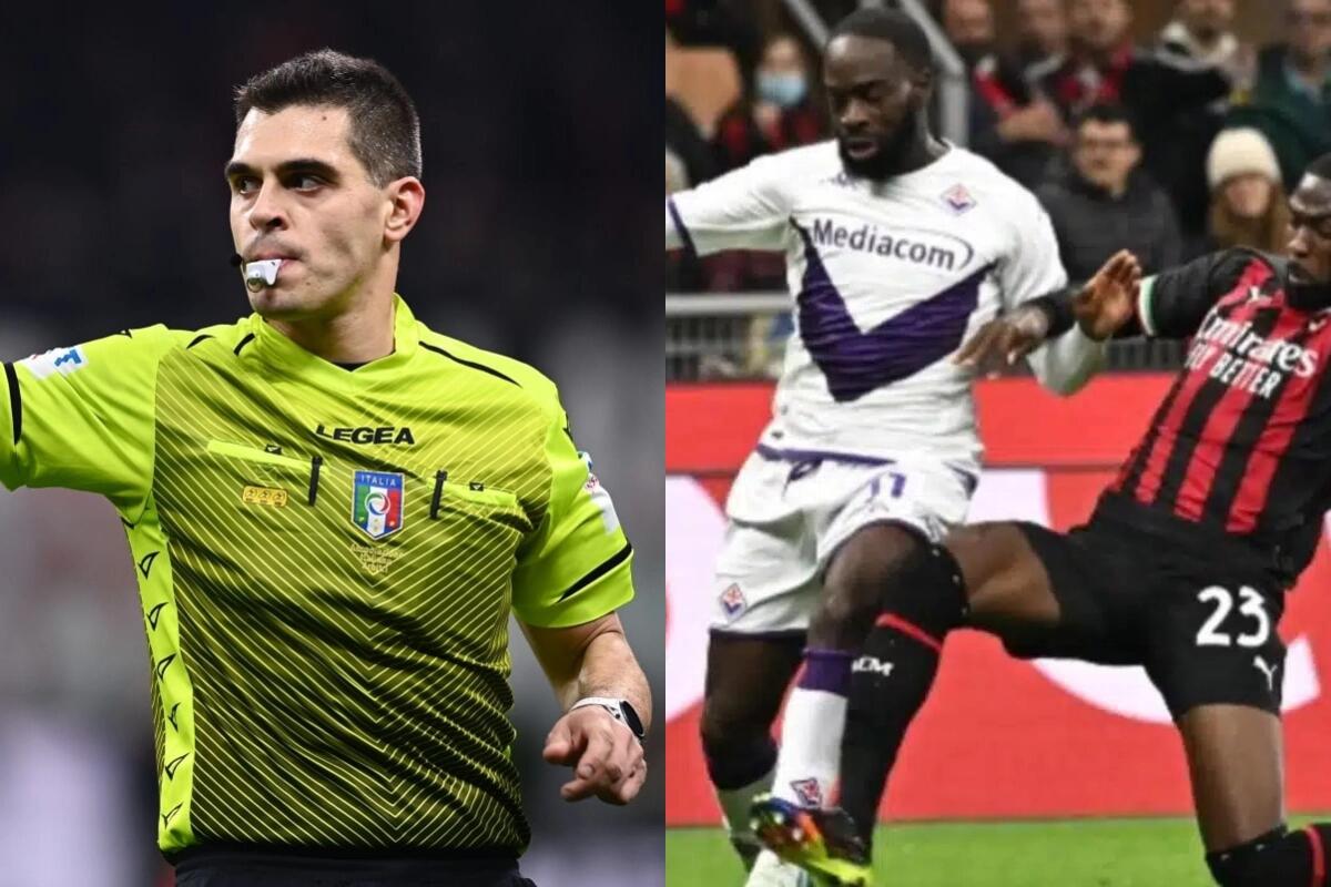 A San Siro arbitrerà Sozza: non concesse il rigore in Milan-Fiorentina per il fallo di Tomori su Ikonè. - 
