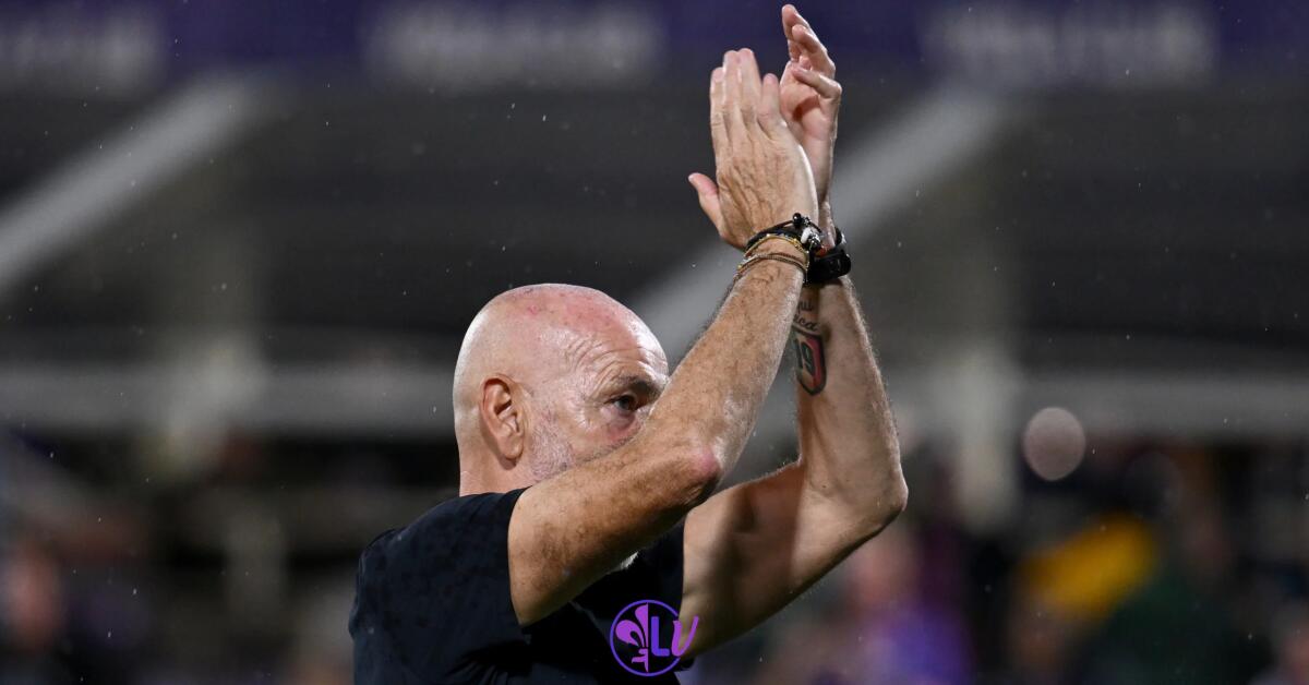 Pioli a Sky Sport: "All'interno del gruppo non c'è nervosismo ma convinzione e compattezza: oggi dobbiamo vincere". - Firenze, Stadio Franchi, 17.09.2025, Fiorentina-Napoli, foto Lisa Guglielmi. Copyright Labaroviola.com