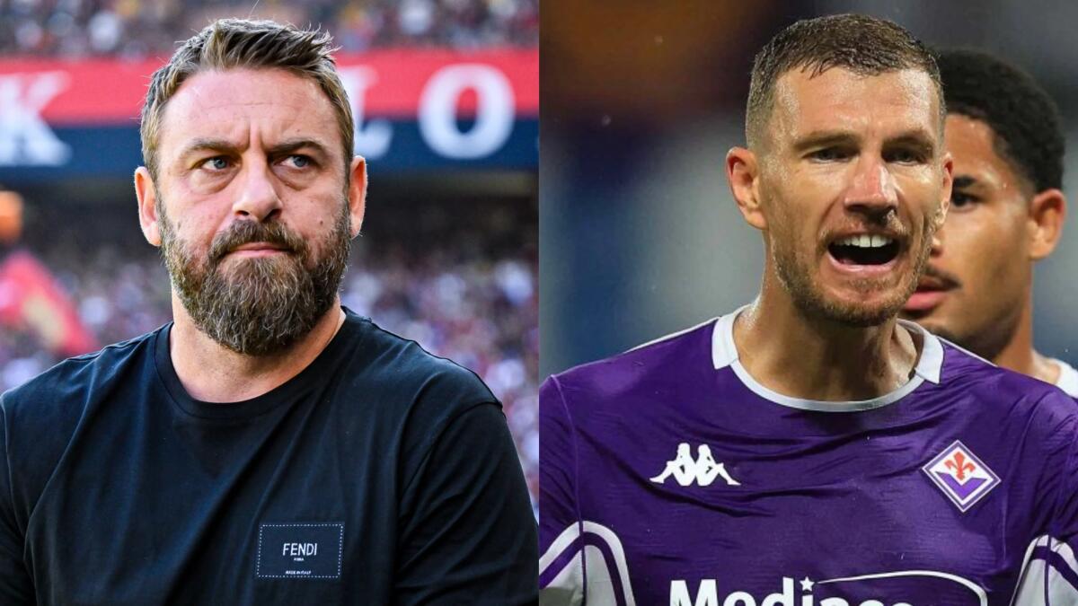 Dzeko irrompe nella conferenza di De Rossi : "Ero sicuro che avrebbe segnato, è un mio amico"" - 