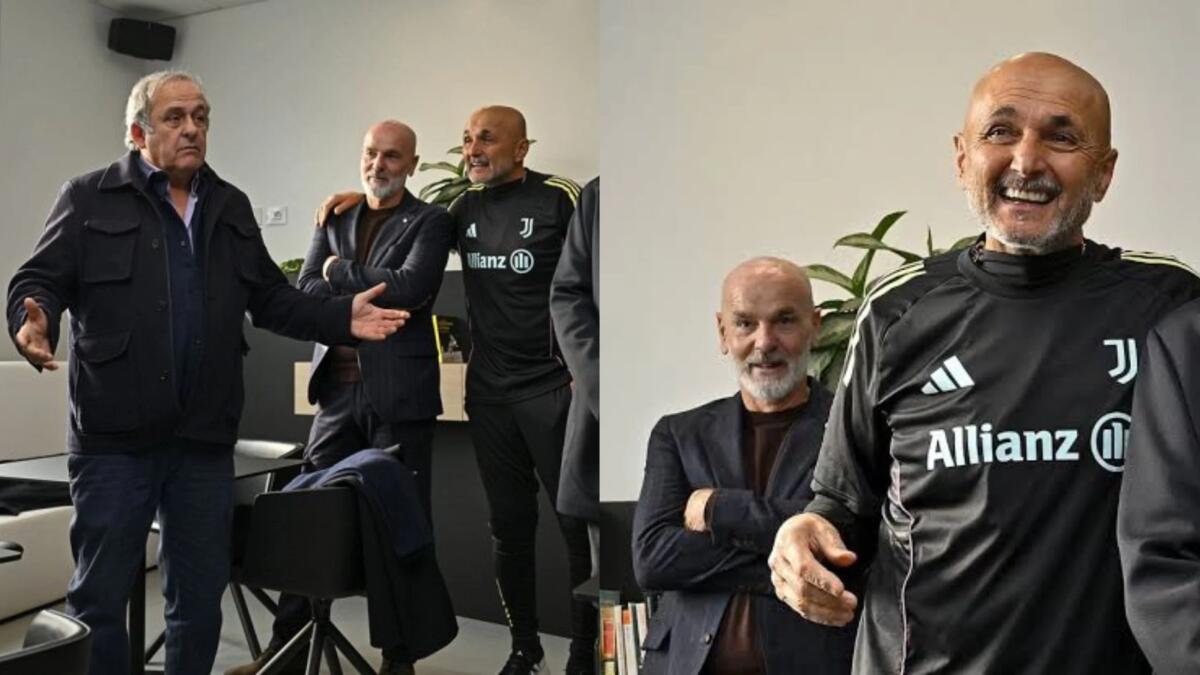 Si rivede Pioli dopo il fallimento con la Fiorentina: alla Continassa con i campioni della Juve dell'85 - 