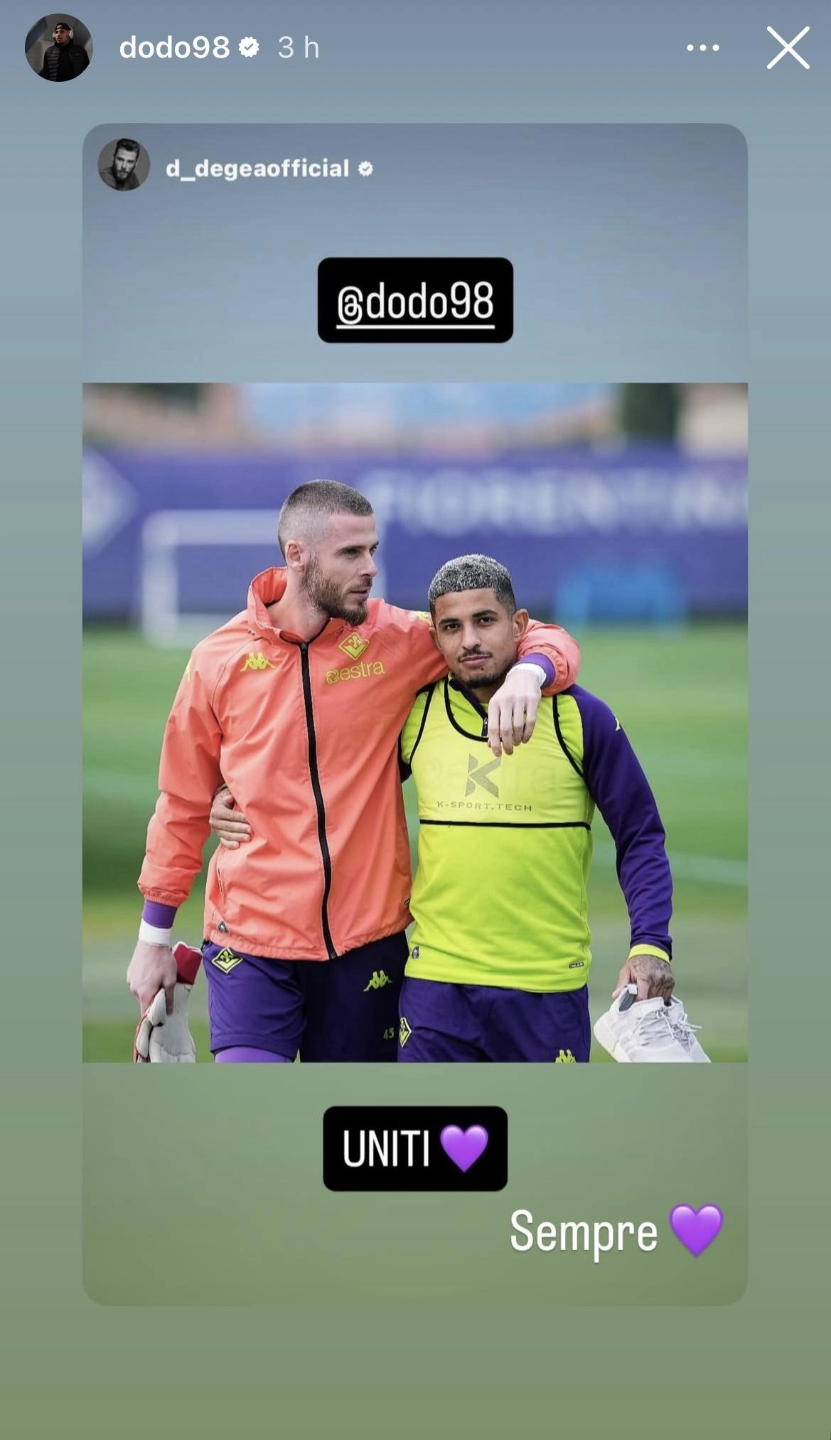 Insieme per la salvezza: botta e risposta social tra De Gea e Dodo che conferma l'unità dello spogliatoio