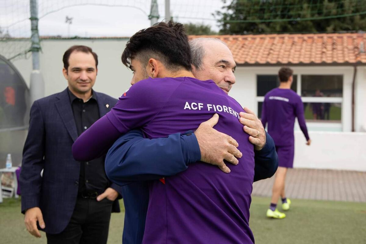 Sottil piange Commisso: "Grazie a lei e alla sua famiglia per come mi avete trattato e accolto" - Foto dal profilo social della Fiorentina