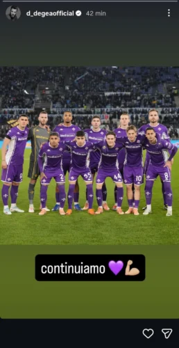 Il messaggio di capitan De Gea ai compagni su Instagram dopo il pareggio a Roma: "Continuiamo"
