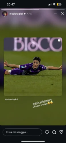 Fagioli scherza sul contatto falloso che ha causato il pareggio e tagga Saelemakers: "Dillo che era fallo"