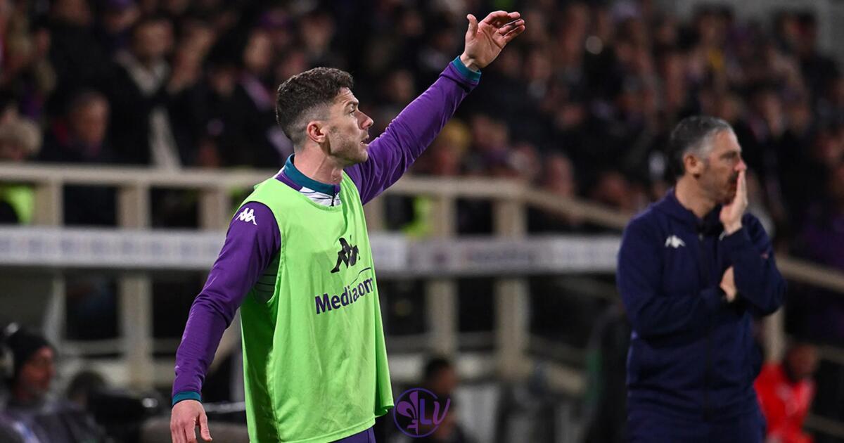 Gosens pronto per il Parma. Giocherà con la maschera protettiva al volto. - Firenze, Stadio Franchi, 24.02.2026, Fiorentina-Pisa, foto Lisa Guglielmi. Copyright Labaroviola.com