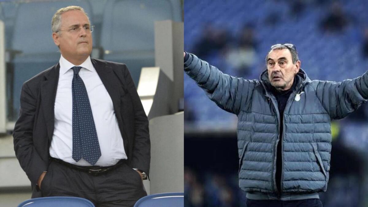 Lotito:”Sarri ha bloccato la cessione di Noslin e non gioca”. L'allenatore replica: ”Il mercato l’ha fatto lui" - 