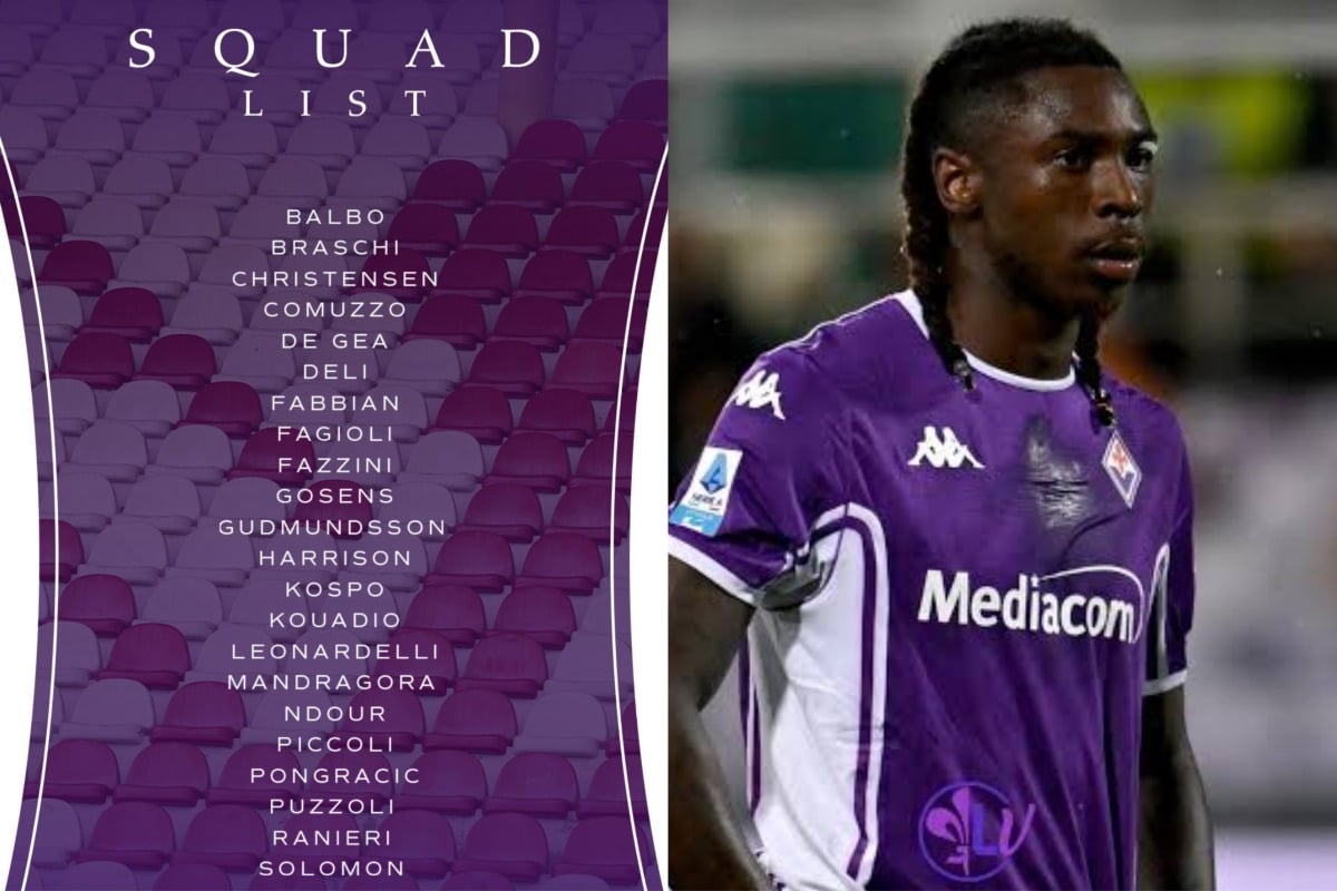 Fiorentina-Crystal Palace, i convocati: confermata l'assenza di Kean. Dodo out per squalifica. C'è Solomon. 