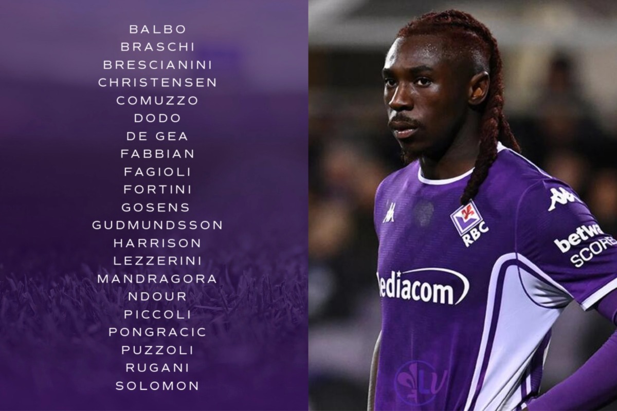 Convocati Fiorentina: Kean ancora fuori e Fazzini out per febbre. Ranieri squalificato - 